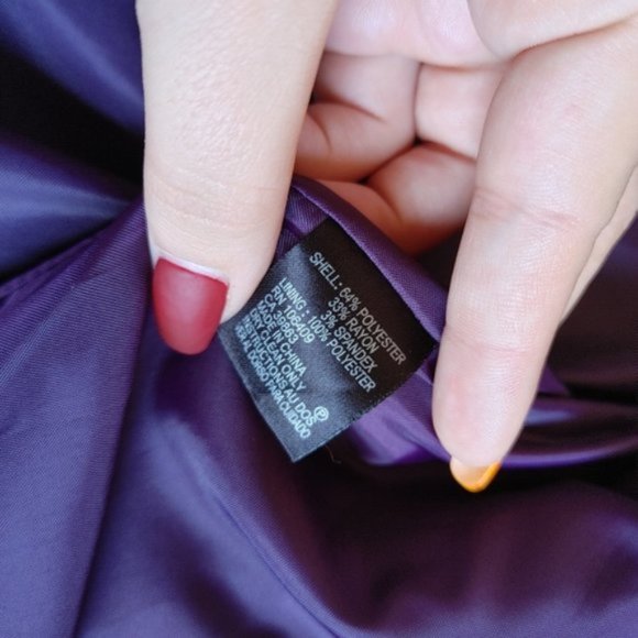 Tahari ASL | Dark Purple Studded Blazer | Size 4 - Picture 10 of 10